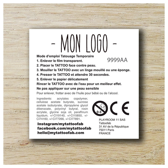 TEMPORARY TATTOO 10x10cm