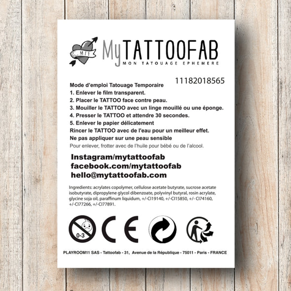 TEMPORARY TATTOO 5x7cm